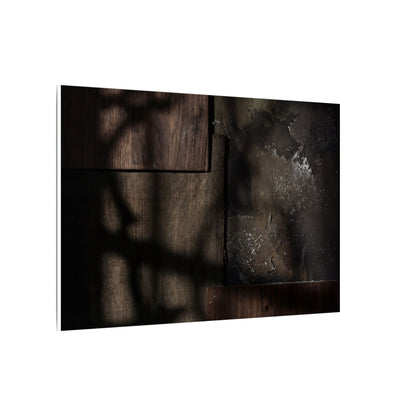 Dark Japandi Shadow Play in Candlelight | Dark Texture Canvas Art