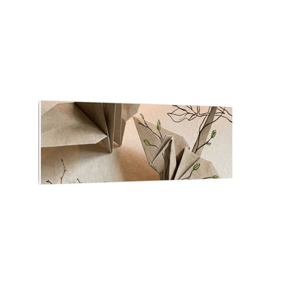 Paper Fold Spring Canvas Art | Japandi Earthy Design