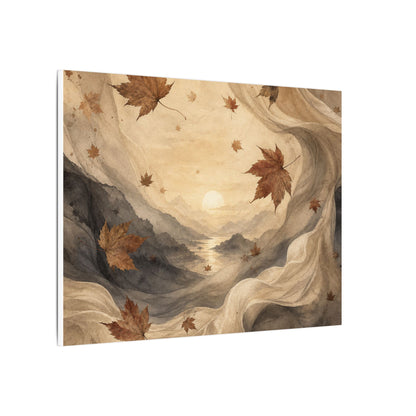 Autumn Silk Drape Watercolor Canvas Art | Earthy Decor