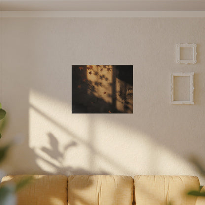 Shadow Play Canvas Art | Autumn Dark Japandi Charcoal Ink Art