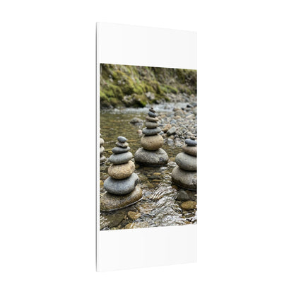 Zen River Stones in Dawn | Karesansui Canvas Art