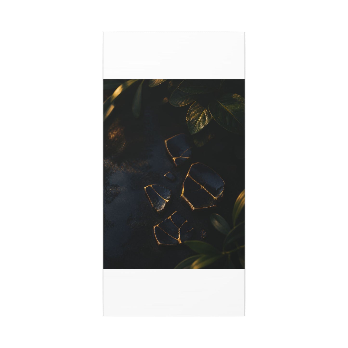 Summer Broken Pottery Moody Minimal Canvas Art | Atmospheric Decor