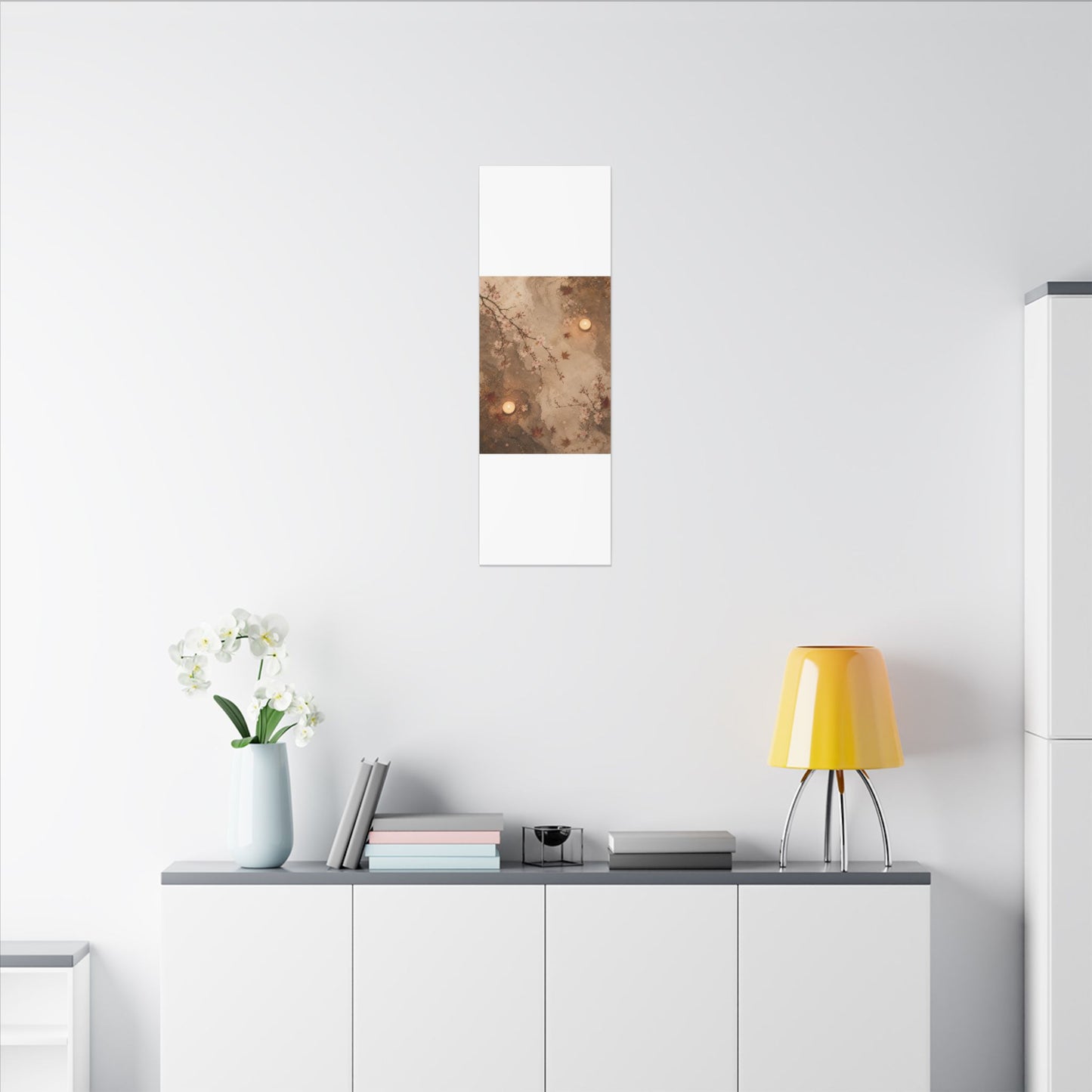 Cherry Blossom Canvas Art | Autumn Japandi Japanese Pattern Art