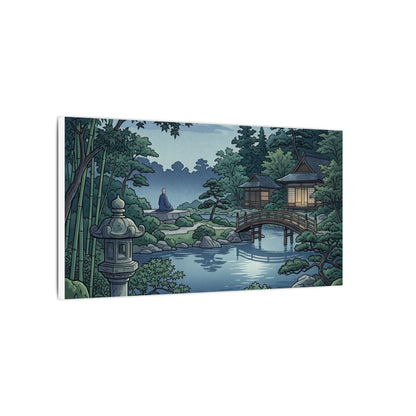 Summer Moonlit Garden Ukiyo E Inspired Canvas Art | Serene Decor