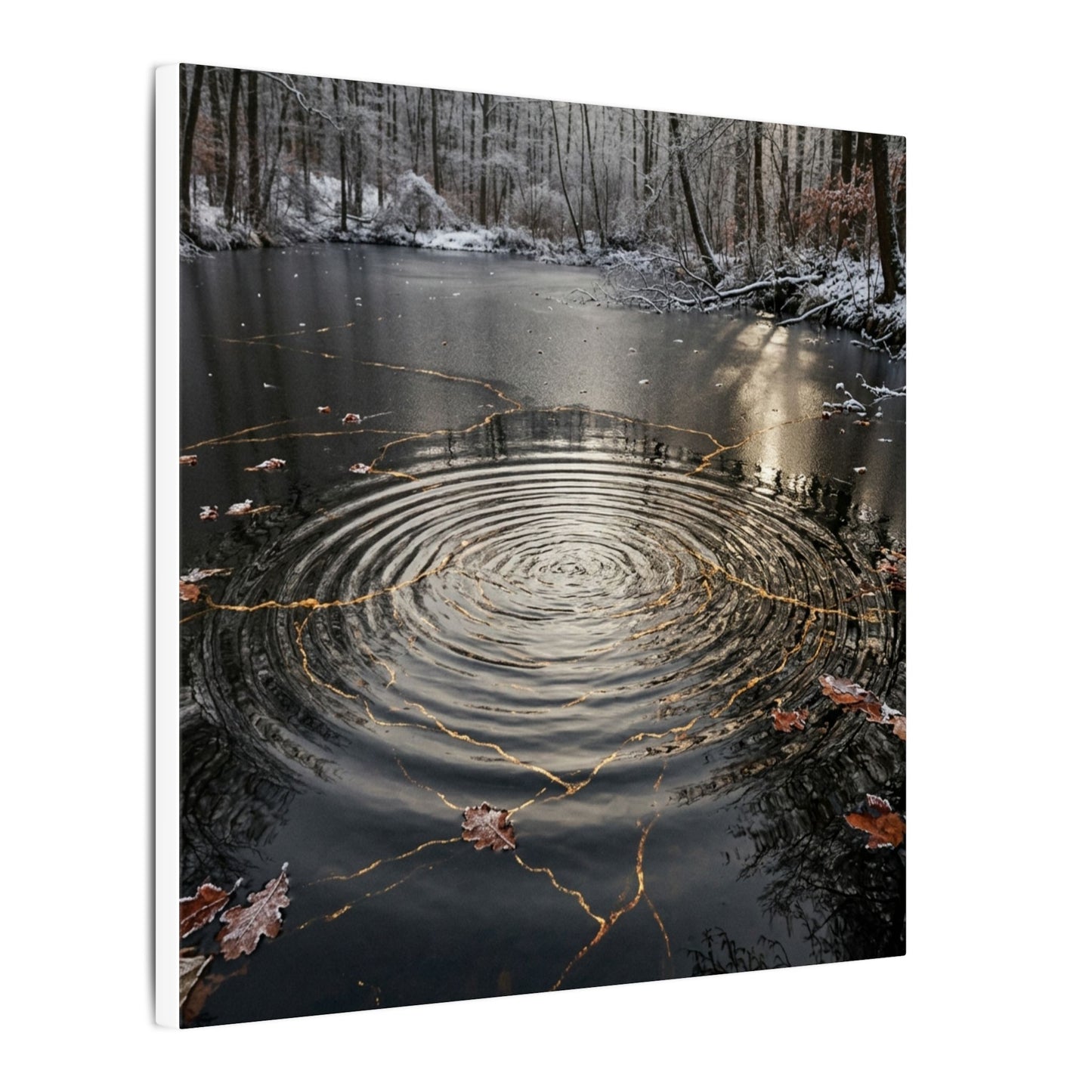 Water Ripple Broken Beauty Canvas Art | Artful Kintsugi Art