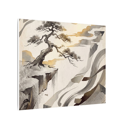 Golden Hour Pine Tree Canvas Art - Japandi Seijaku