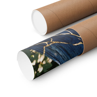 Silk Drape Wall Art Print | Summer Kintsugi Gold Repair Art