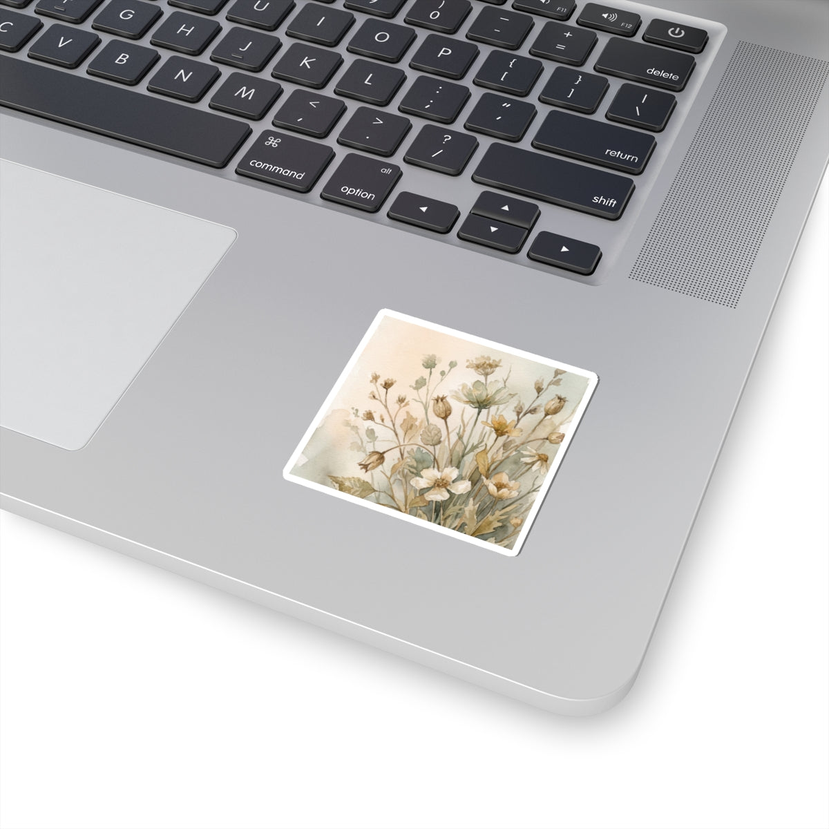Elegant Dried Flowers Sticker - Watercolor Japandi