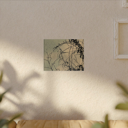 Golden Hour Shadow Play Canvas Art - Japandi Mono No Aware
