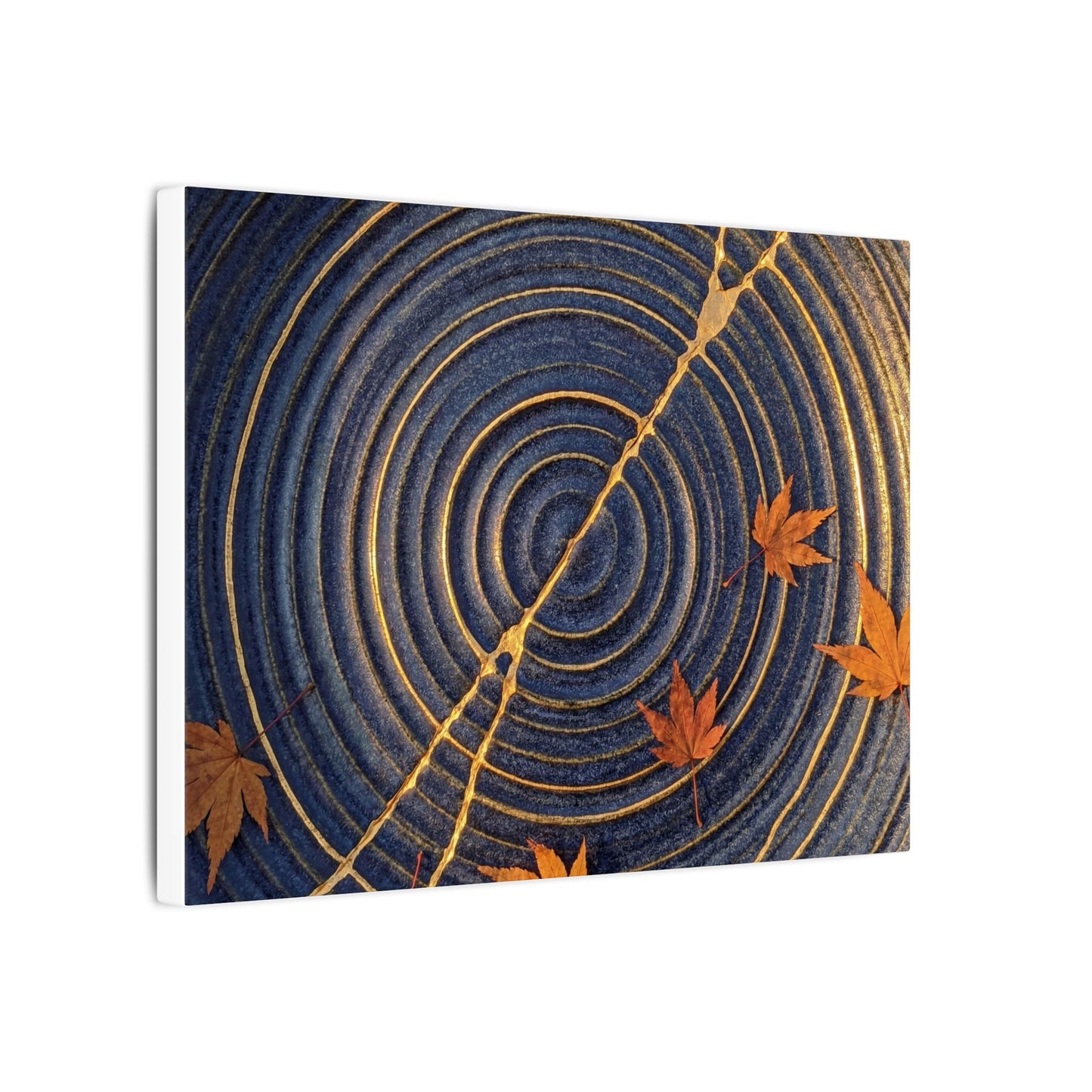 Water Ripple Gold Repair Canvas Art | Healing Kintsugi Art