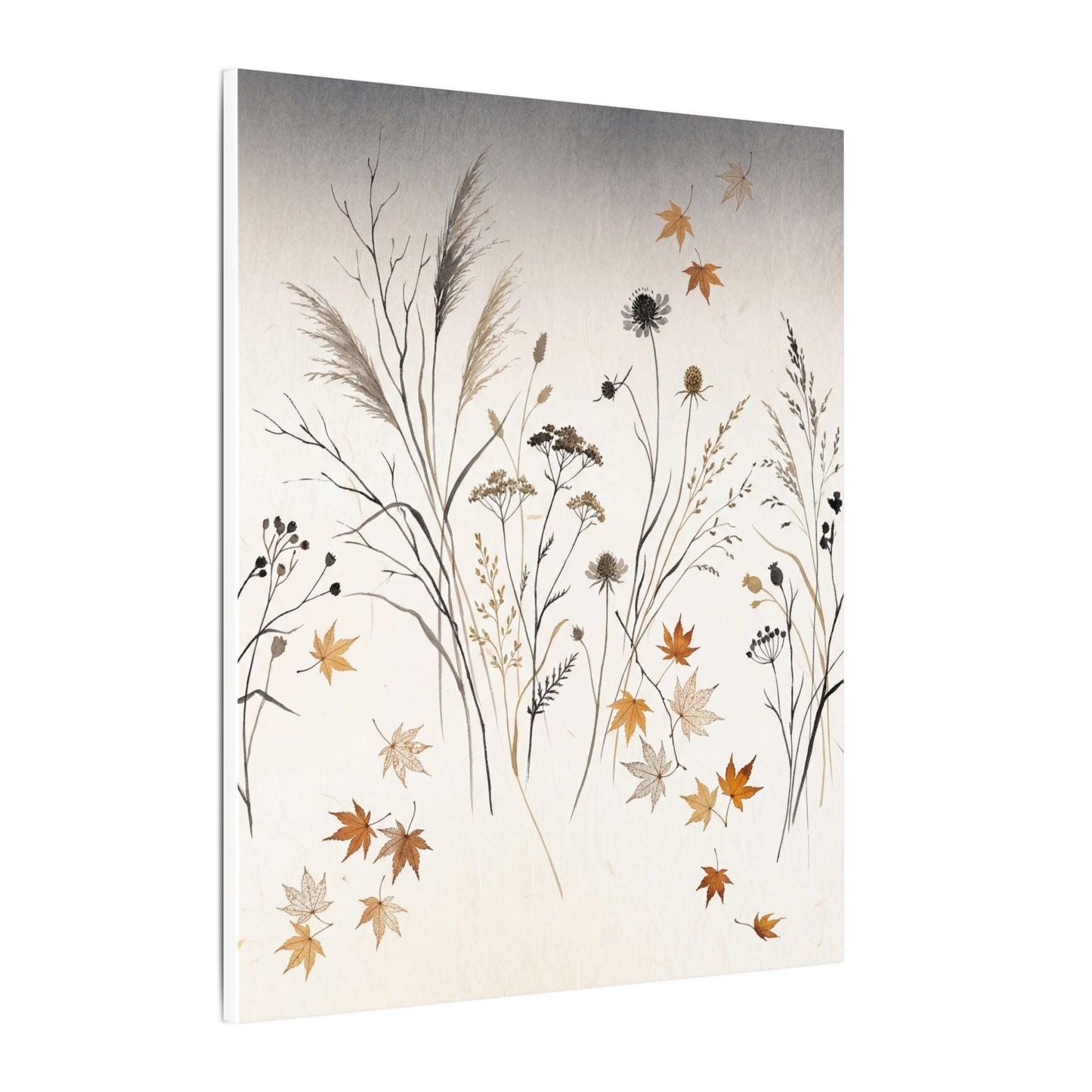 Dawn Dried Flowers Canvas Art - Japandi Kanso