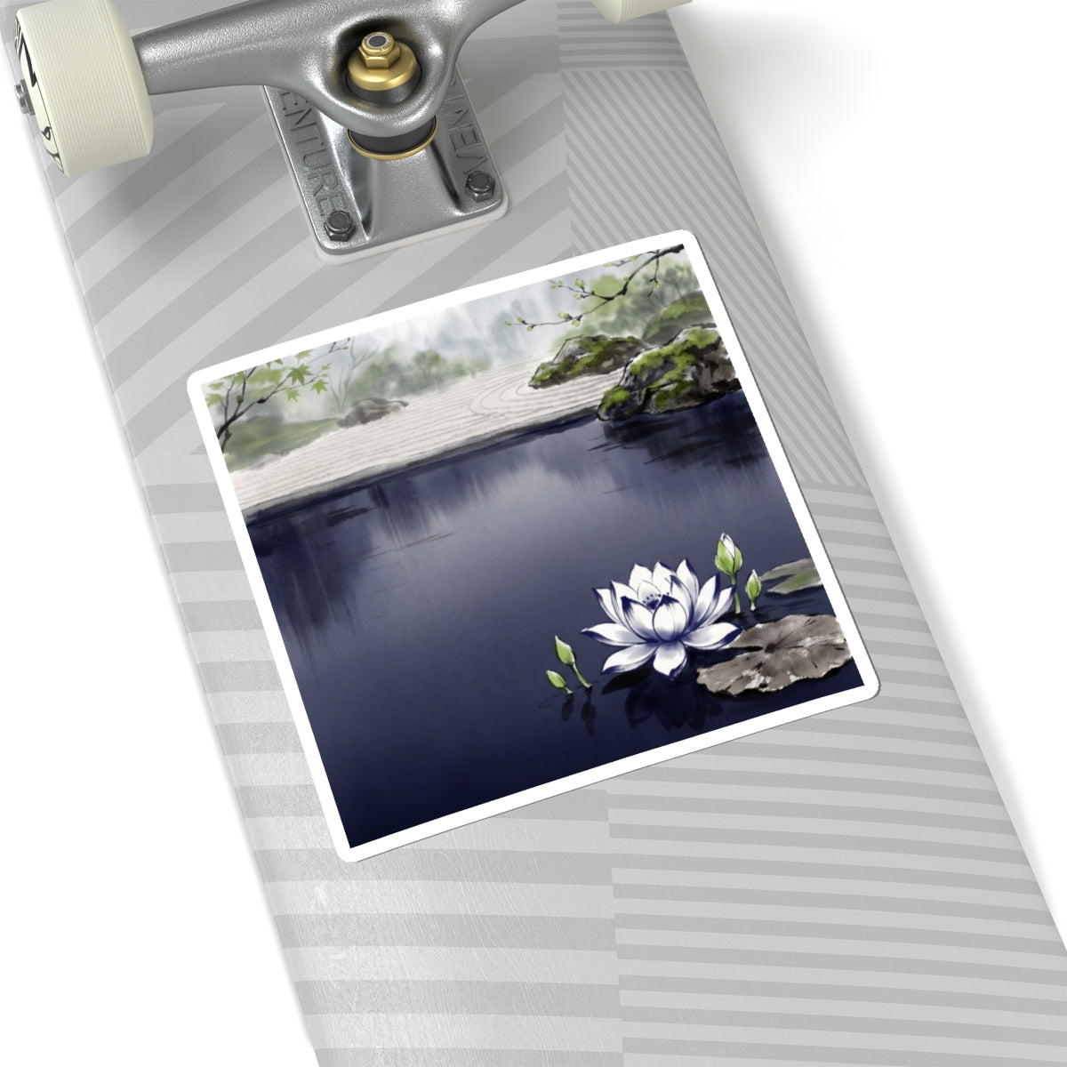 Ma Lotus Flower Sticker - Zen Karesansui