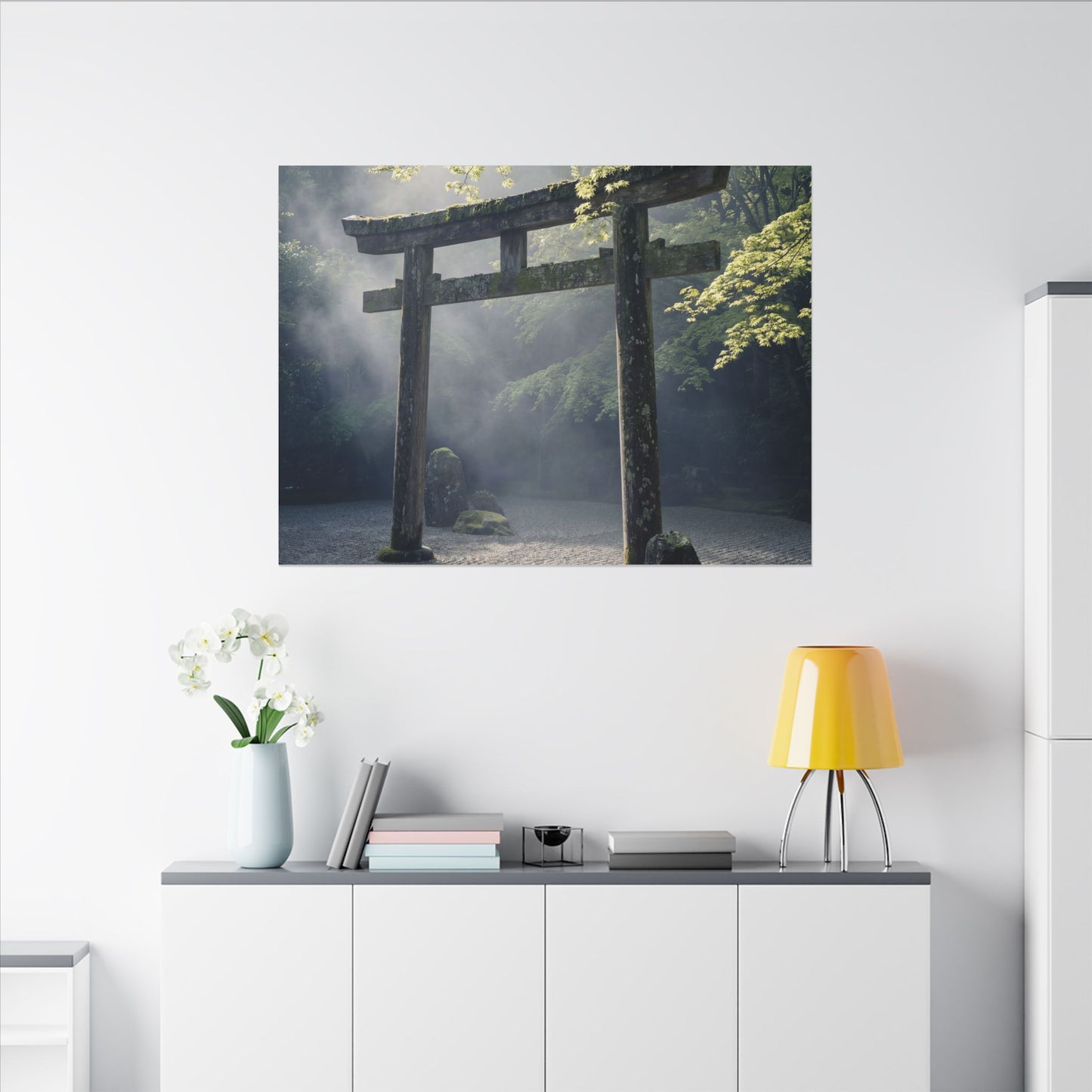 Torii Gate Canvas Art | Spring Zen Karesansui Art