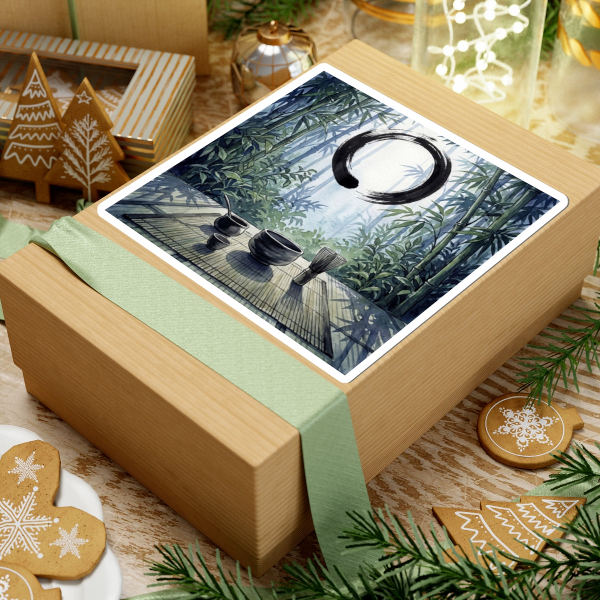 Tea Ceremony Sticker | Summer Zen Enso Art Art Print