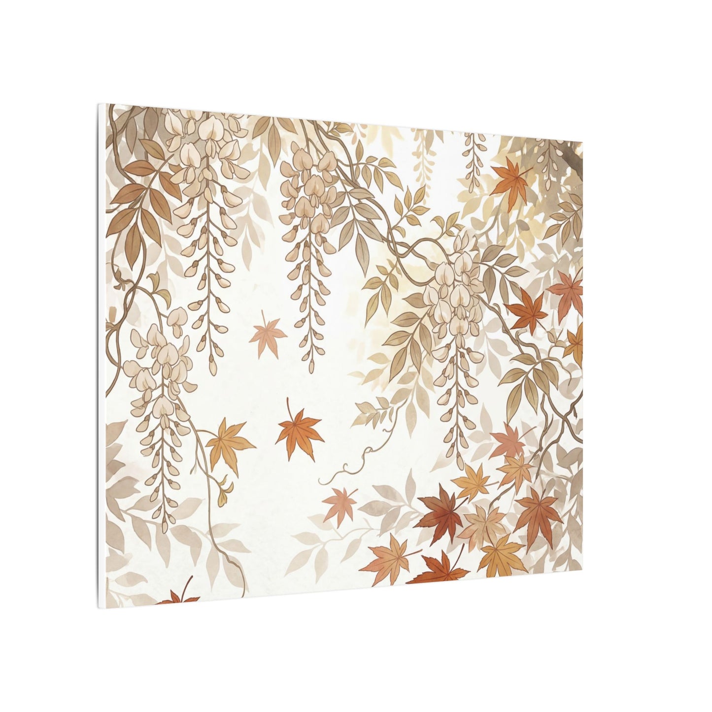 Shibui Wisteria Canvas Art - Japandi Japanese Pattern