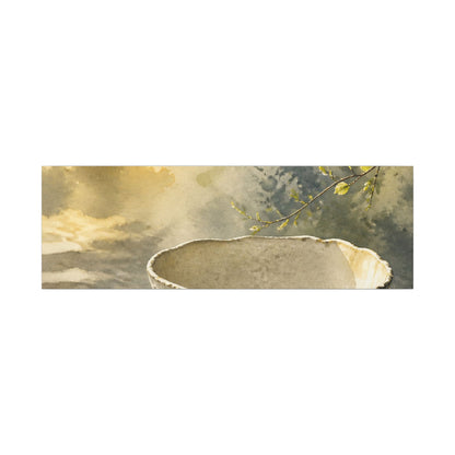 Cozy Ceramic Bowl Canvas Art - Watercolor Japandi