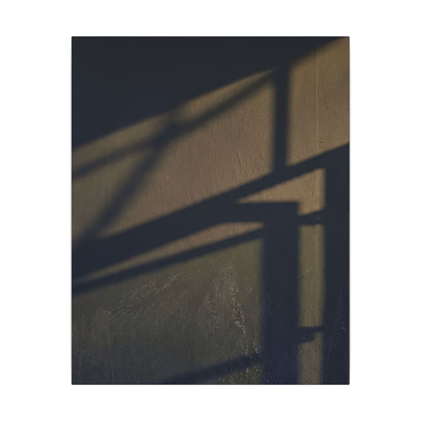 Sophisticated Shadow Play Canvas Art - Moody Minimal Dark Japandi