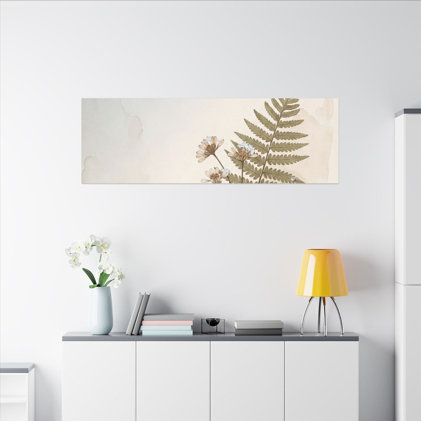 Winter Moss Close Up Herbarium Canvas Art | Enchanting Decor