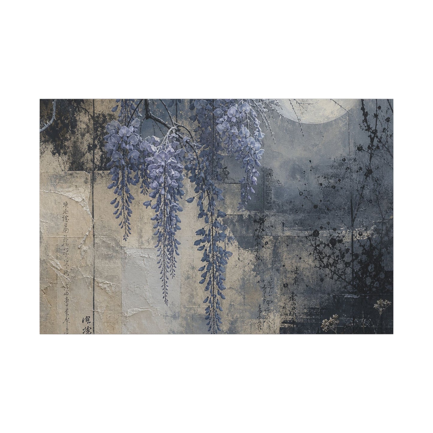 Winter Wisteria Texture Canvas Art | Elegant Decor