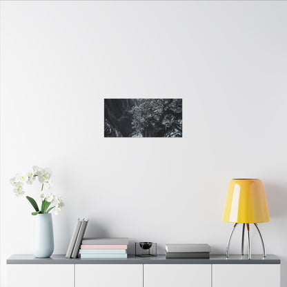 Dark Japandi Pine Tree in Dappled | Dark Texture Canvas Art