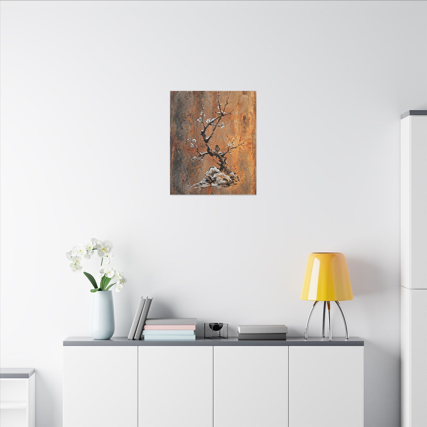 Datsuzoku Rust Patina Canvas Art - Zen Sumi E