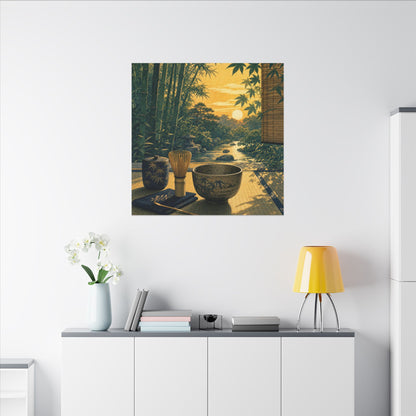 Ma Tea Ceremony Canvas Art - Zen Ukiyo E Inspired