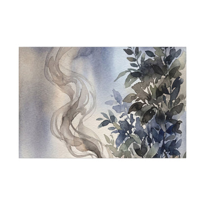 Incense Smoke Summer Canvas Art | Japandi Cozy Design