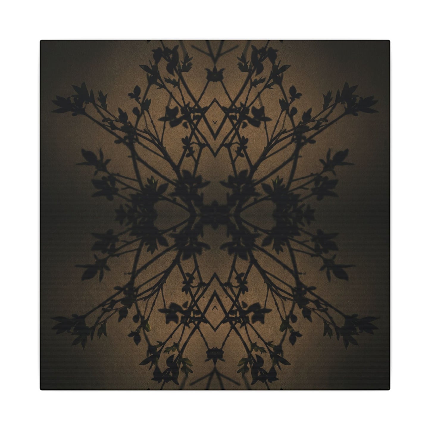Golden Hour Shadow Play Canvas Art - Dark Japandi Seijaku