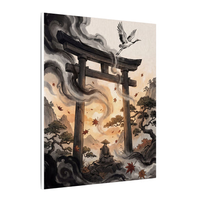Torii Gate Ukiyo E Inspired Canvas Art | Serene Zen Art