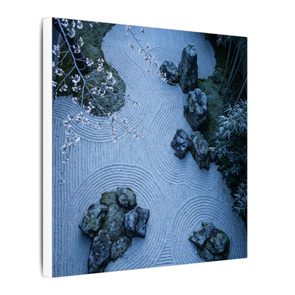 Contemplative Cherry Blossom Canvas Art - Karesansui Zen
