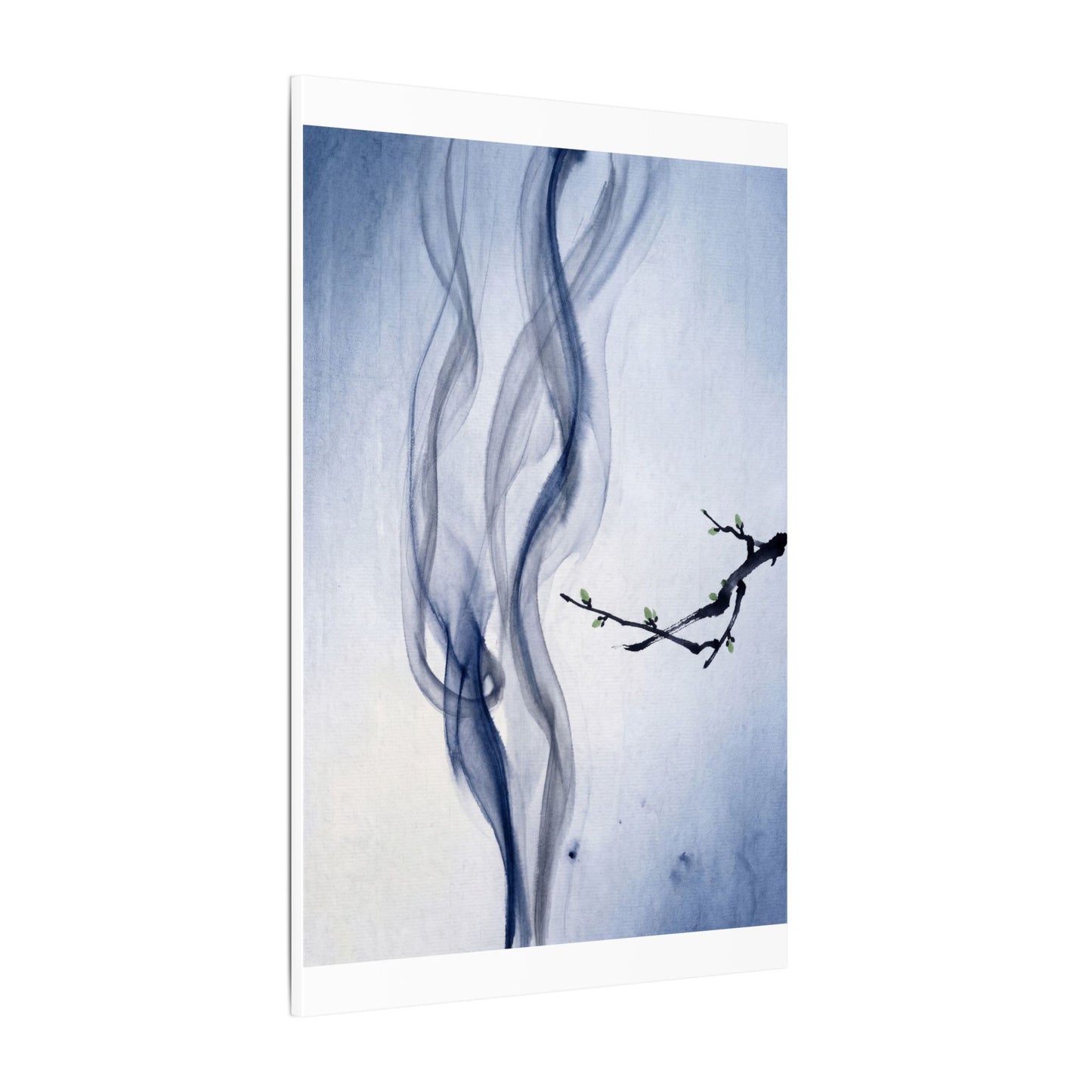 Incense Smoke Spring Canvas Art | Zen Tranquil Design