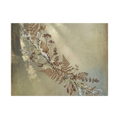 Winter Dried Flowers Forest Whimsy Canvas Art | Earthy Decor