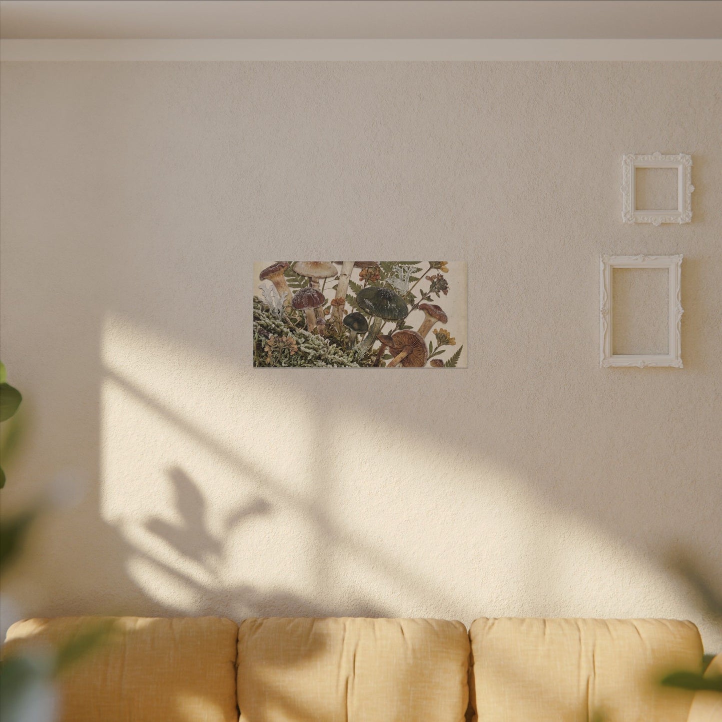 Winter Wild Mushrooms Herbarium Canvas Art | Enchanting Decor