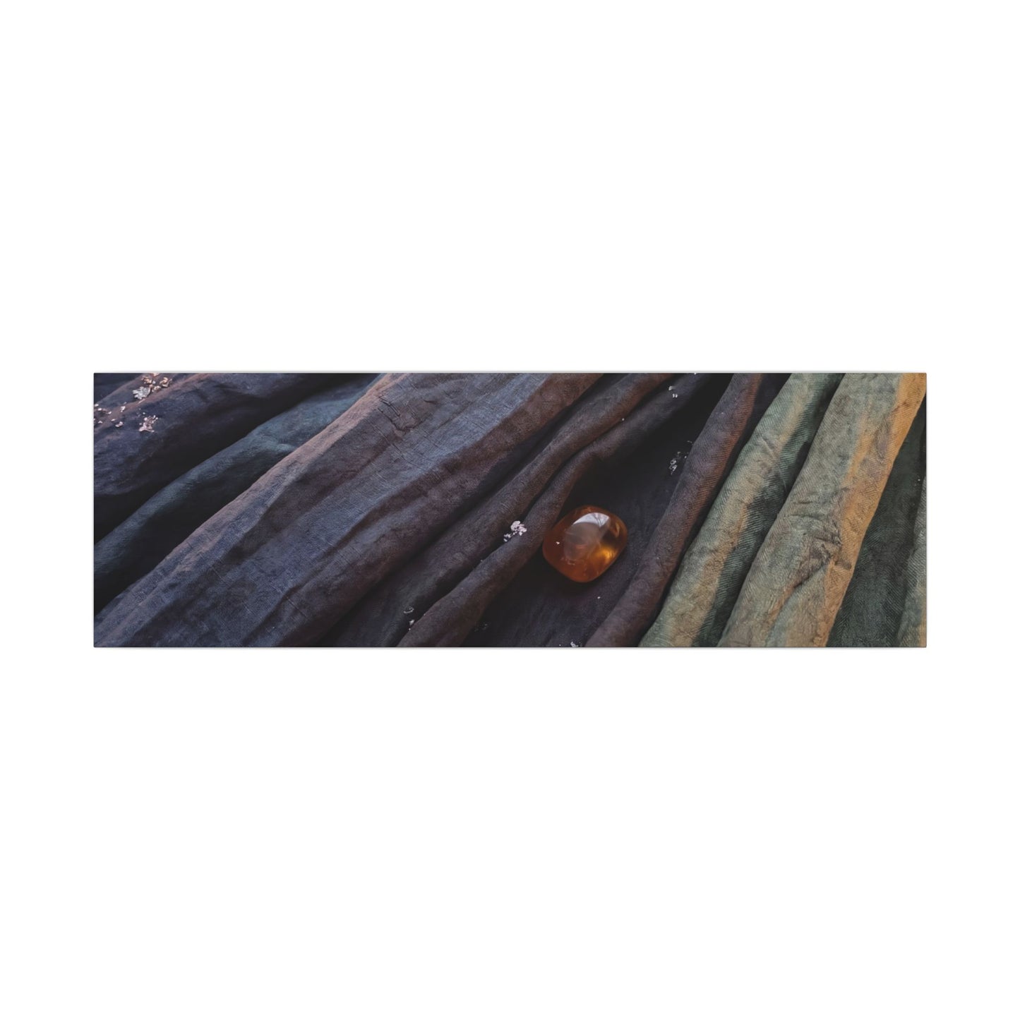 Silk Drape Shadow Zen Canvas Art | Moody Dark Japandi Art