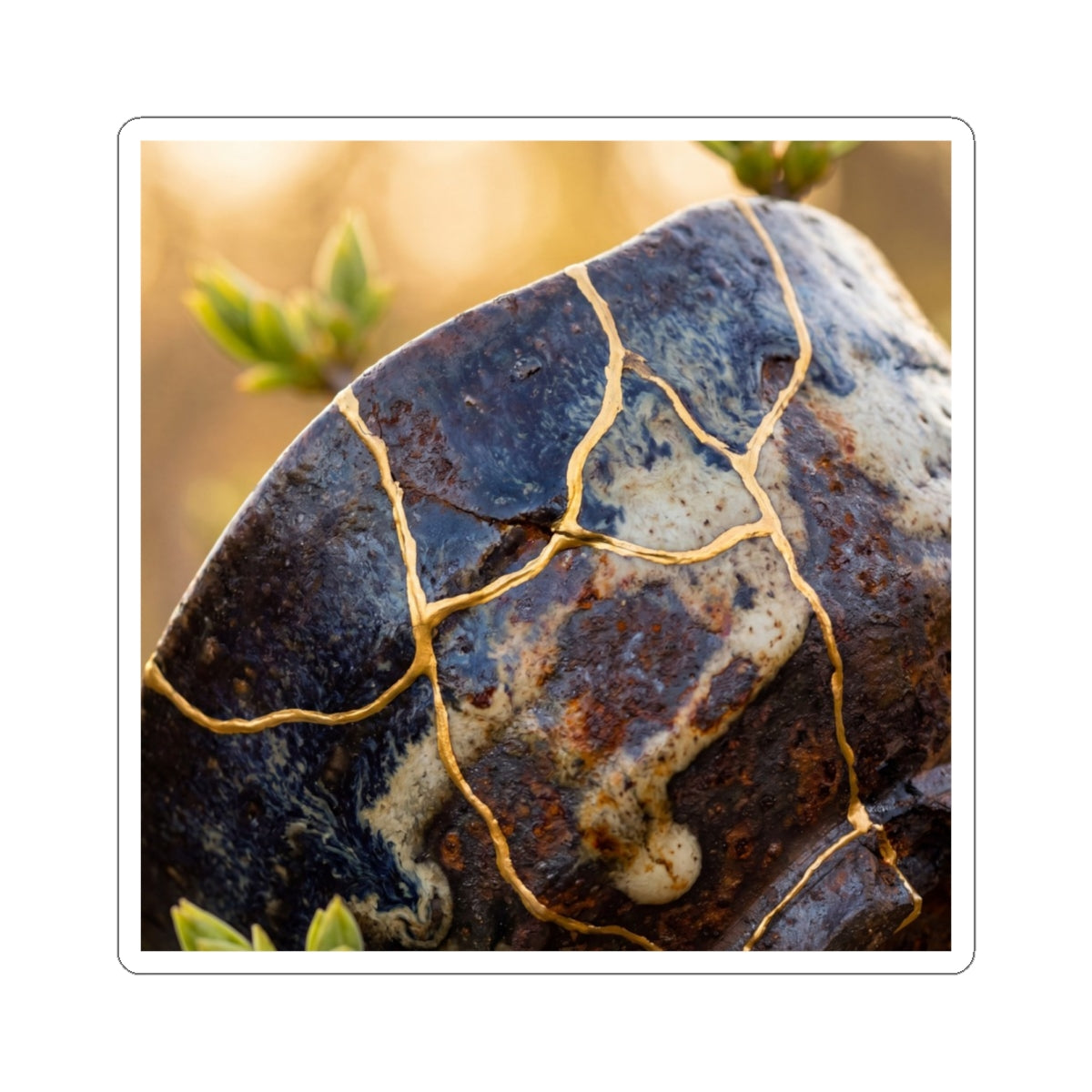 Rust Patina Gold Repair Sticker | Artful Kintsugi Art