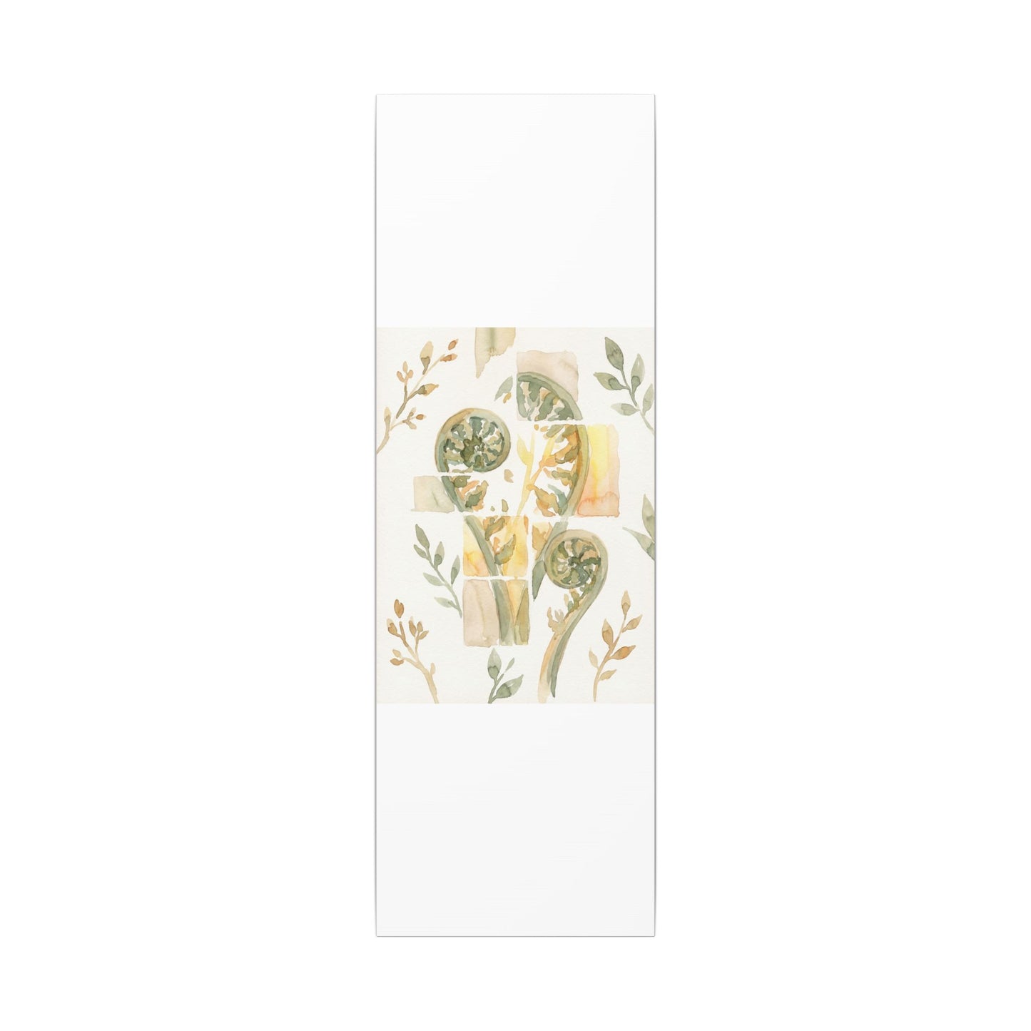 Earthy Fern Unfurling Canvas Art - Watercolor Japandi