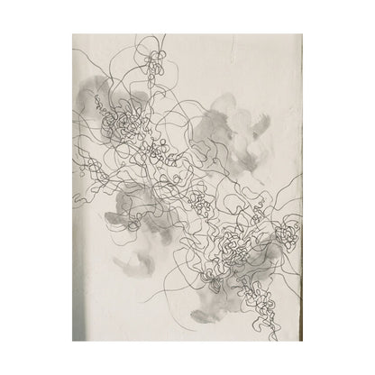 Datsuzoku Shadow Play Wall Art Print - Dark Japandi Dark Texture