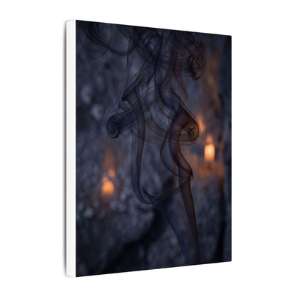 Incense Smoke Winter Canvas Art | Dark Japandi Sophisticated Design