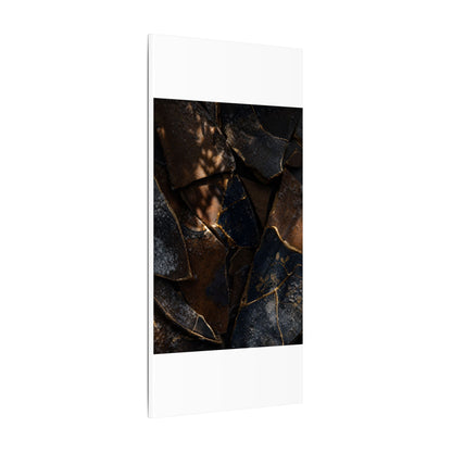 Fukinsei Broken Pottery Canvas Art - Dark Japandi Dark Texture