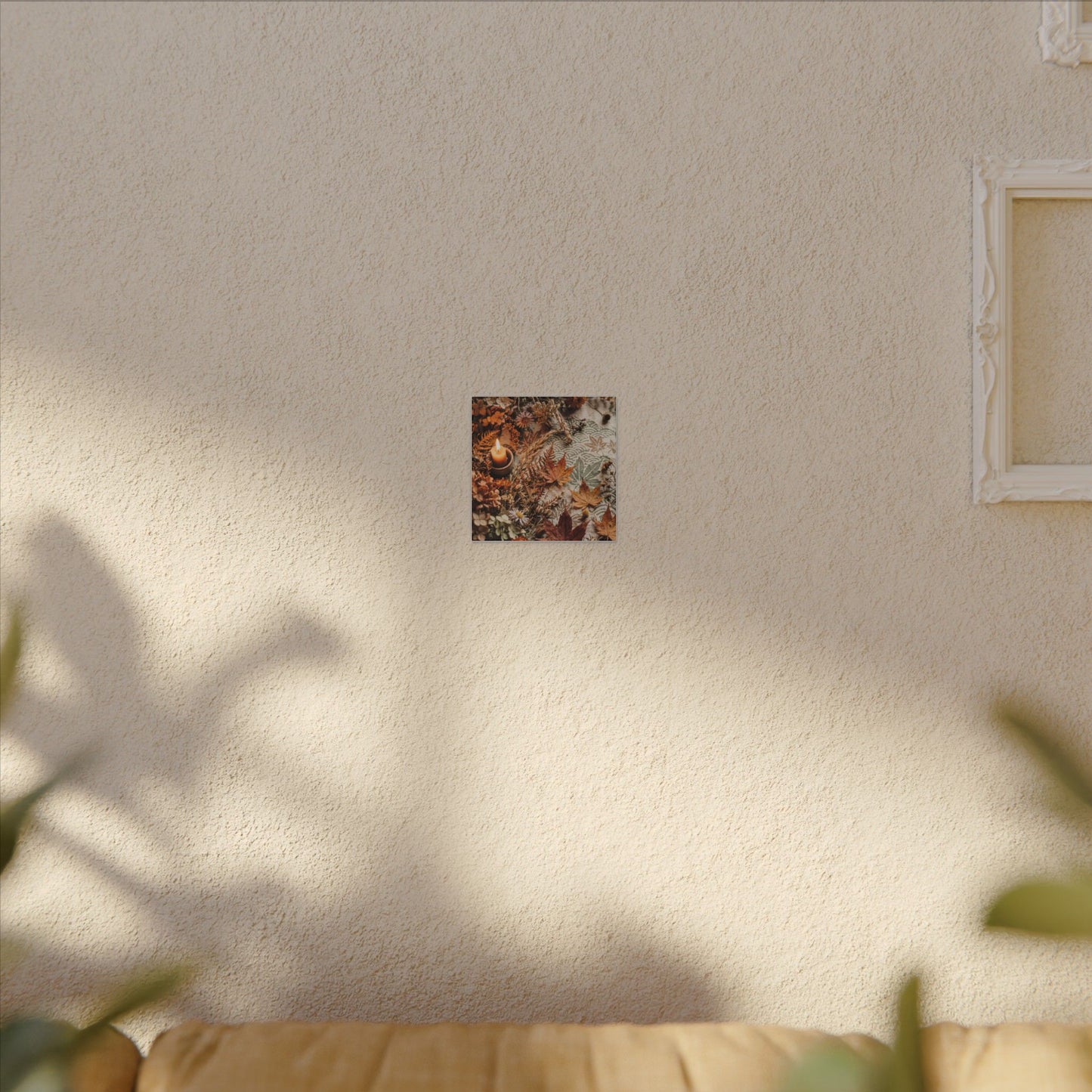 Candlelight Dried Flowers Canvas Art - Japandi Seijaku