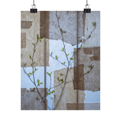 Shoji Screen Spring Wall Art Print | Japandi Earthy Design
