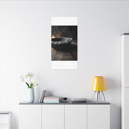 Ceramic Bowl Canvas Art | Winter Dark Japandi Shadow Zen Art