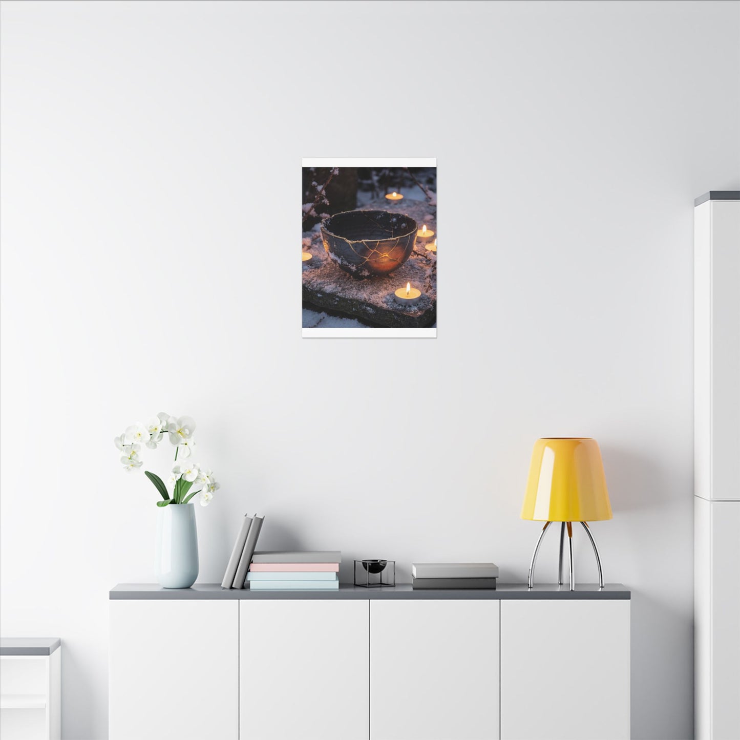 Ceramic Bowl Gold Repair Canvas Art | Beautiful Kintsugi Art