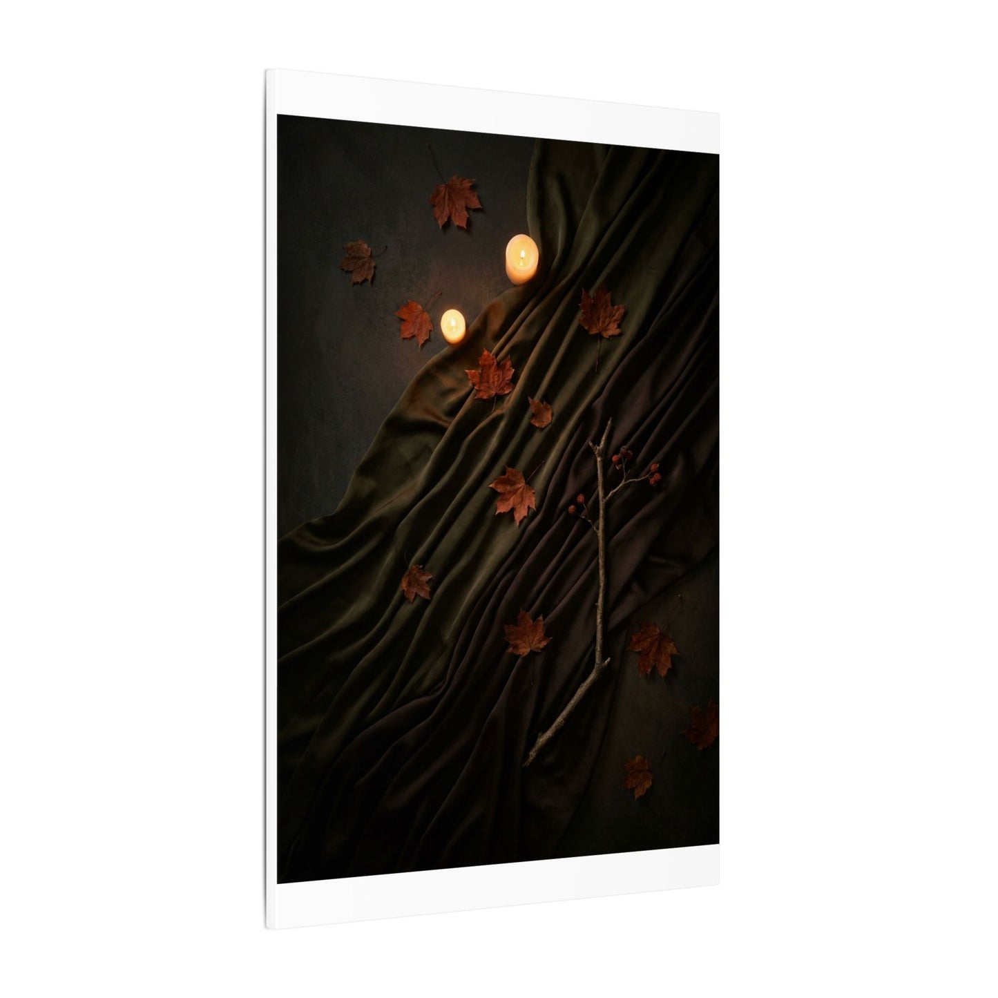Autumn Silk Drape Moody Minimal Canvas Art | Moody Decor