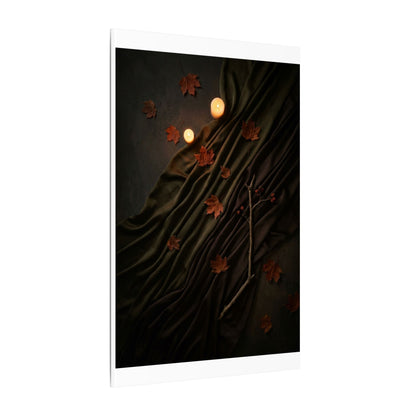 Autumn Silk Drape Moody Minimal Canvas Art | Moody Decor