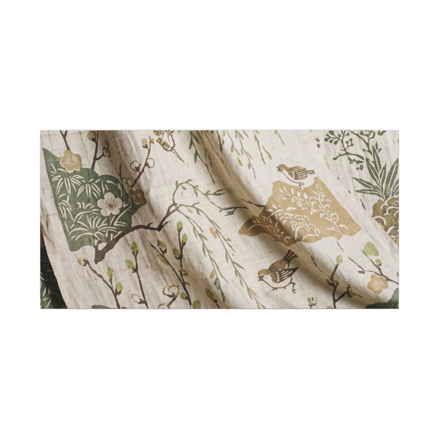 Silk Drape Canvas Art | Spring Japandi Japanese Pattern Art
