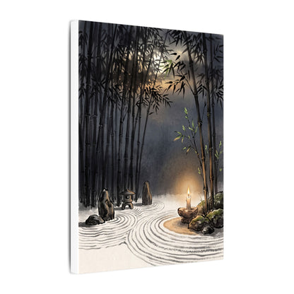 Tranquil Bamboo Grove Canvas Art - Karesansui Zen