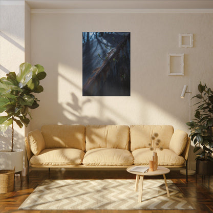Rust Patina Canvas Art | Spring Dark Japandi Shadow Zen Art