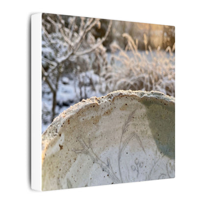 Ceramic Bowl Canvas Art | Winter Japandi Minimal Line Art