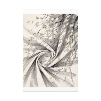 Silk Drape Spring Canvas Art | Zen Contemplative Design